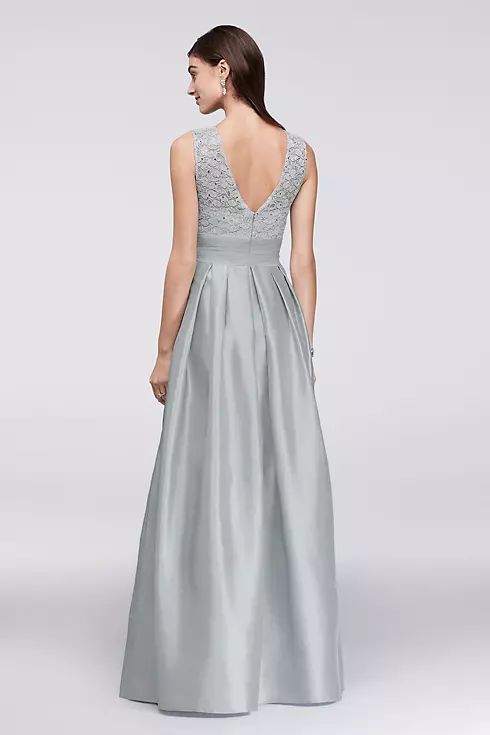 Lace and Satin Sleeveless Ball Gown Image 2