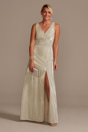 David's bridal champagne on sale dress