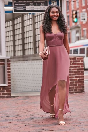 Corset Chiffon Dress From David s Bridal