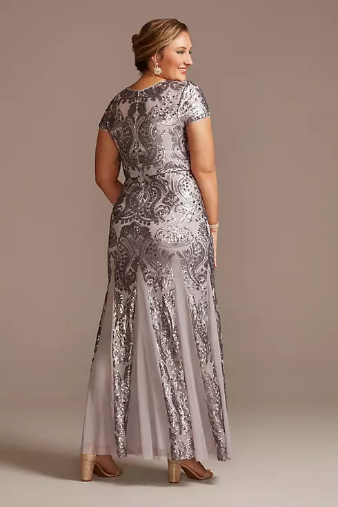 Sequin Sheath Gown with Godet Skirt Image 2