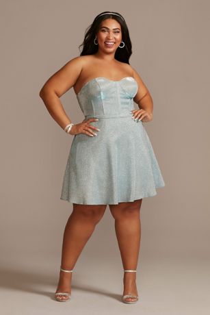Short A-Line Strapless Dress - Jules and Cleo