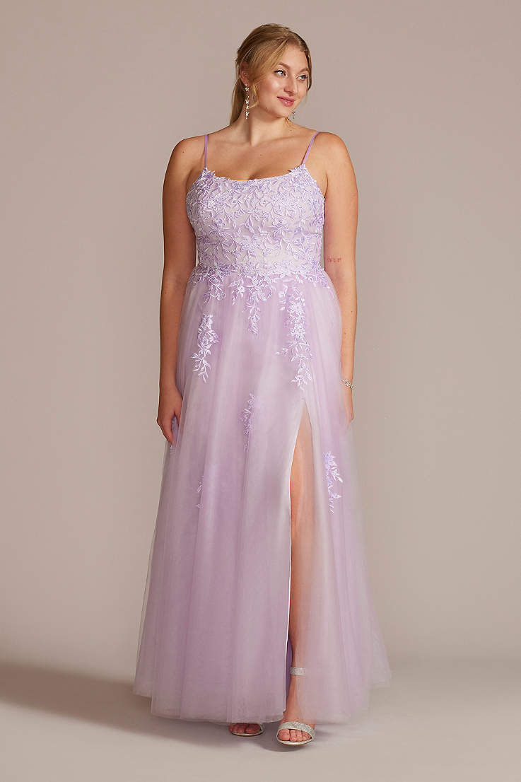 David’s Bridal plus size prom dresses
