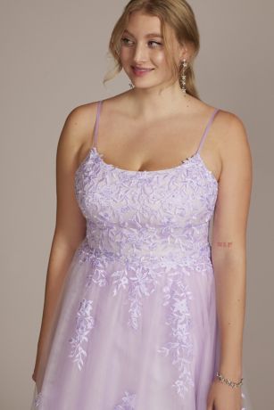 Embroidered Lace Tulle ALine Dress David's Bridal