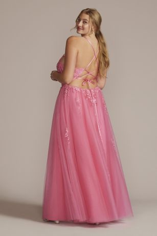 Embroidered Lace Tulle ALine Dress David's Bridal