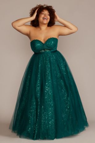 Long Ballgown Strapless Dress - Jules and Cleo