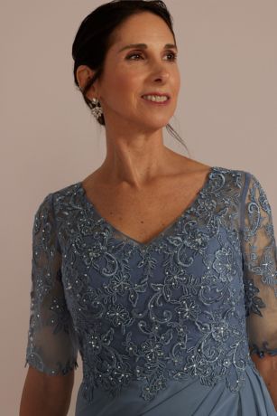 Steel Blue Mother of the Bride Dresses