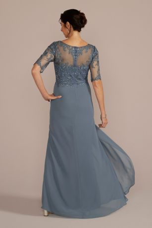 Steel Blue Mother of the Bride Dresses