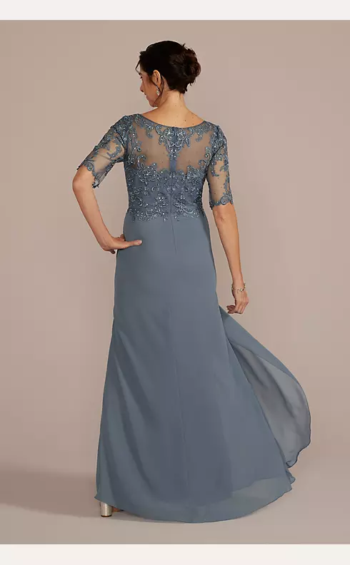 Chiffon and Lace Empire Waist Gown Image 2