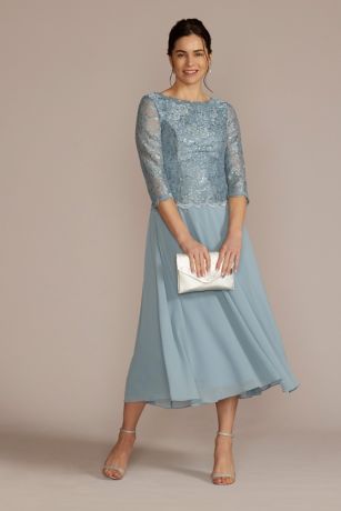 David's bridal mother of the bride tea length dresses on sale