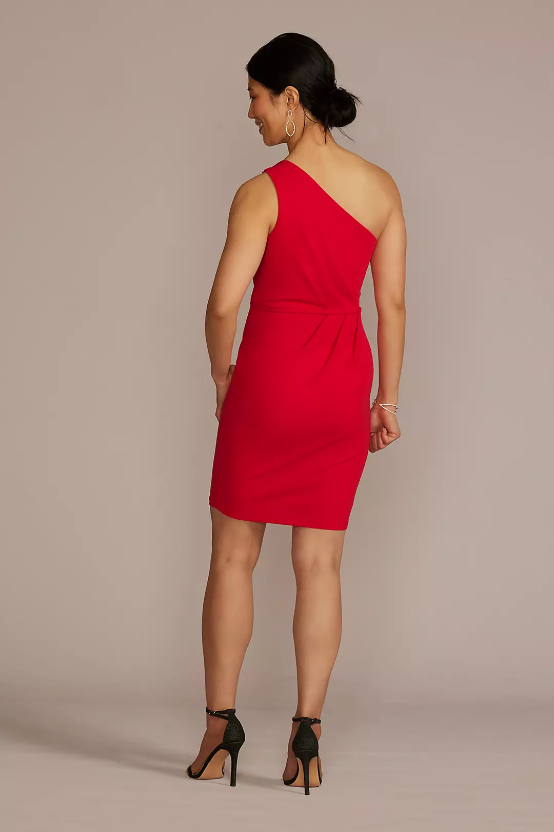 One Shoulder Mini Dress with Bodice Cutout Image 2