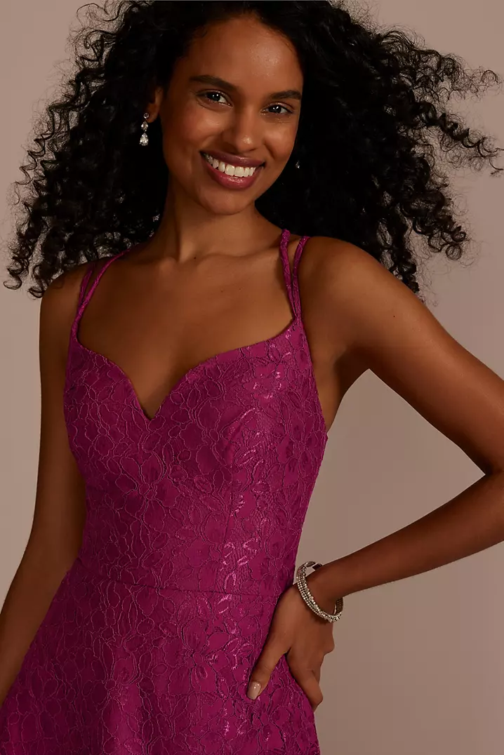 Double Strap Allover Lace A-Line | David's Bridal Double Strap Allover Lace A-Line | David's Bridal
