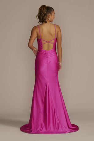 Pink Satin Mermaid Dress