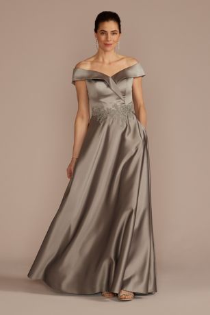 Mercury Gray Mother of the Bride Dress