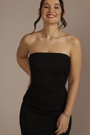 Strapless Black Sheath Dress