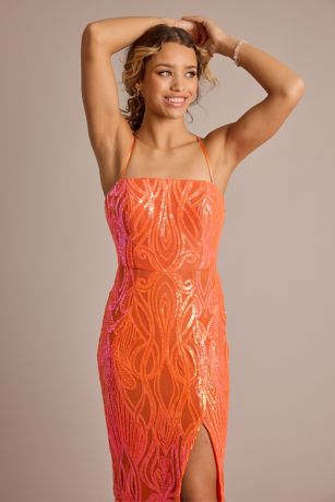 Orange Sheath Dress