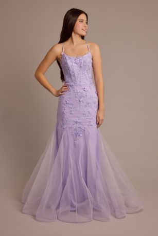 3D Floral Corset Mermaid Dress Image