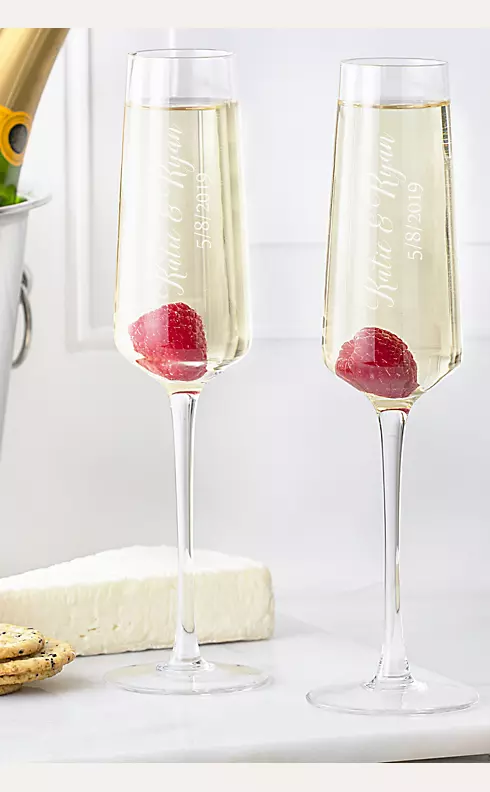 Personalized Champagne Estate Glasses Set of 2 Image 2