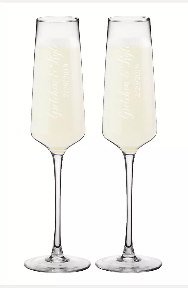 Personalized Champagne Estate Glasses Set of 2 Image 5