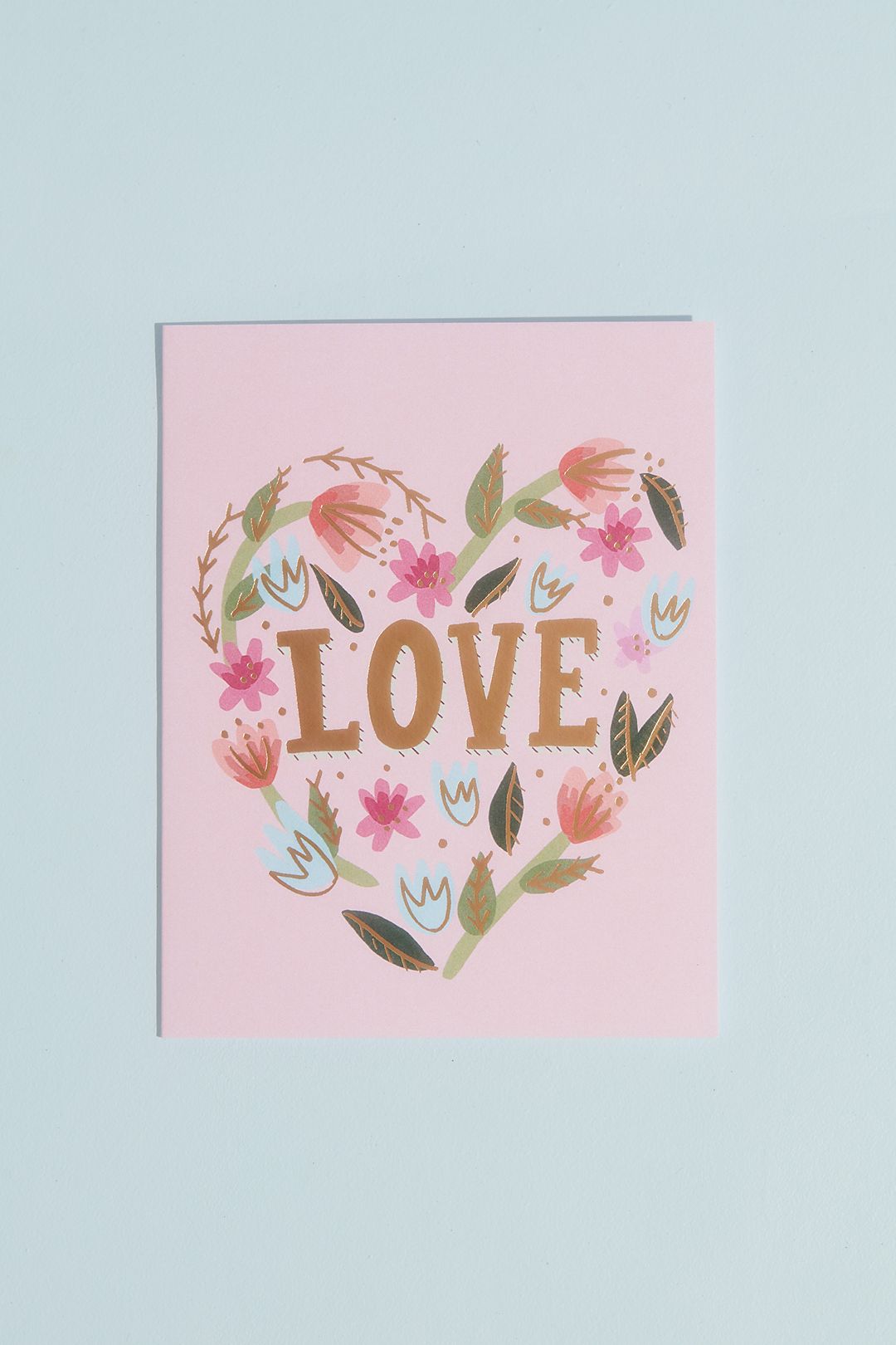 Floral Love Greeting Card with Envelope Image 1