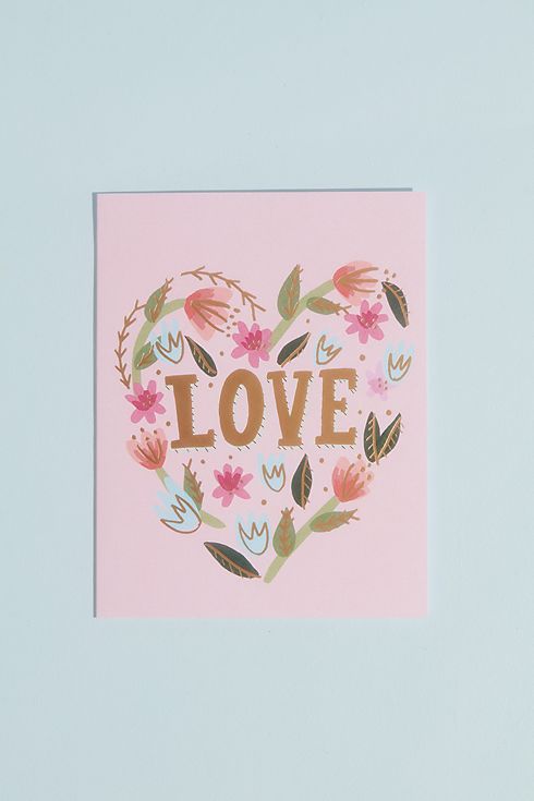 Floral Love Greeting Card with Envelope Image
