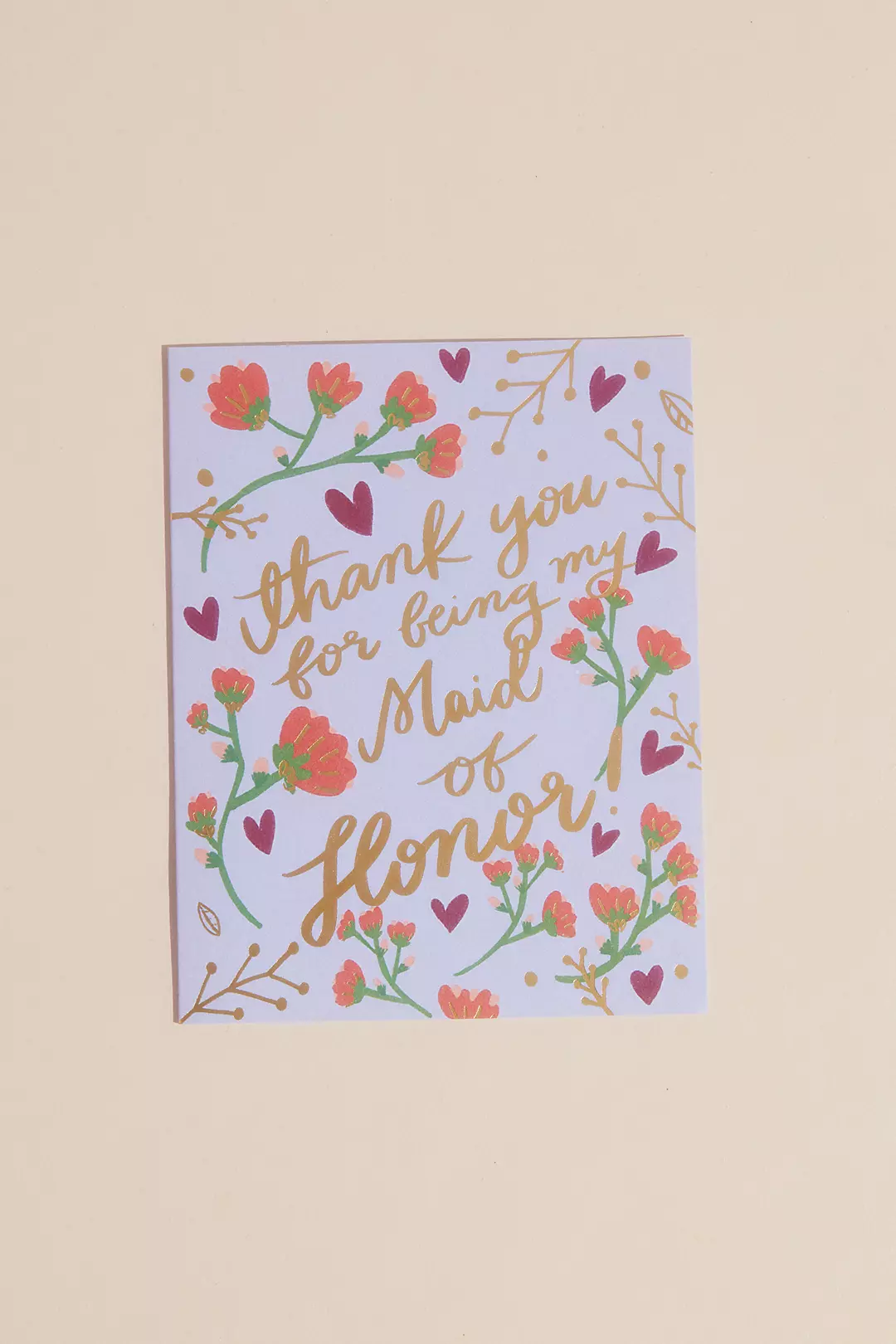 Thank You Maid of Honor Card with Envelope Image