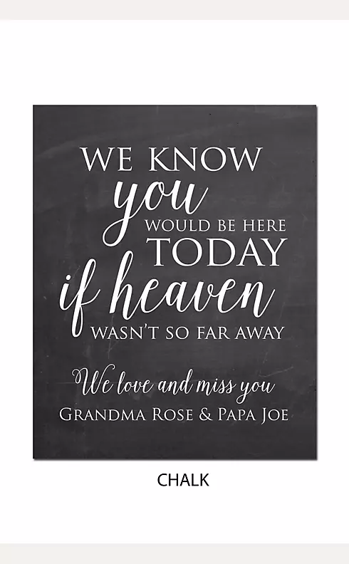 Personalized Wedding Memorial Sign Image 3