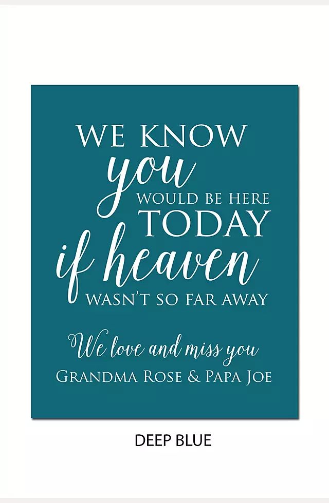 Personalized Wedding Memorial Sign Image 4
