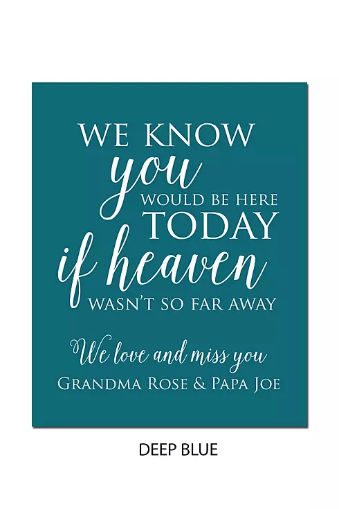 Personalized Wedding Memorial Sign Image 4