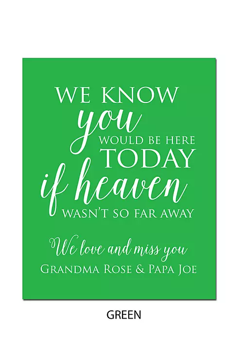 Personalized Wedding Memorial Sign Image 5