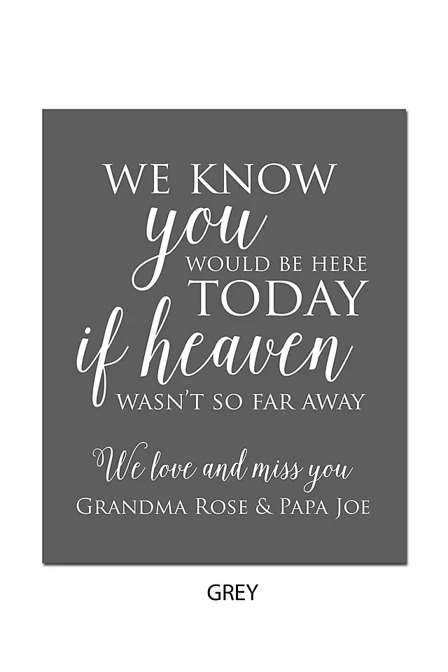 Personalized Wedding Memorial Sign Image 7