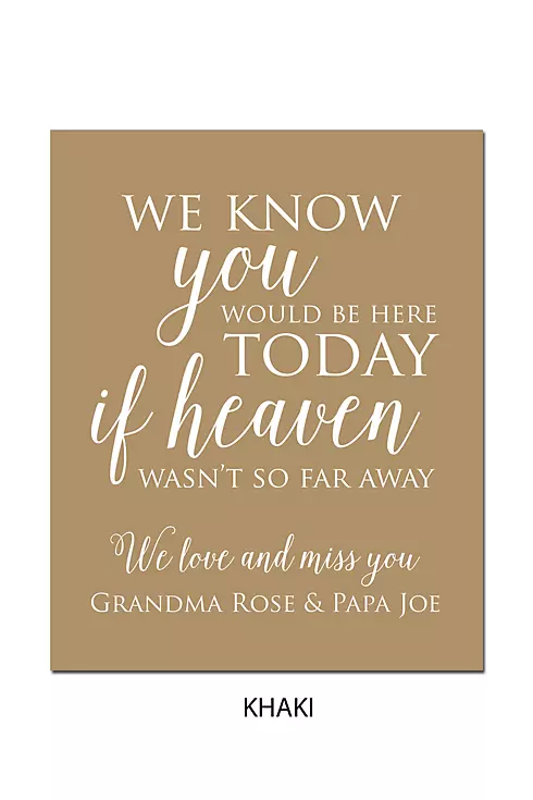 Personalized Wedding Memorial Sign Image 8