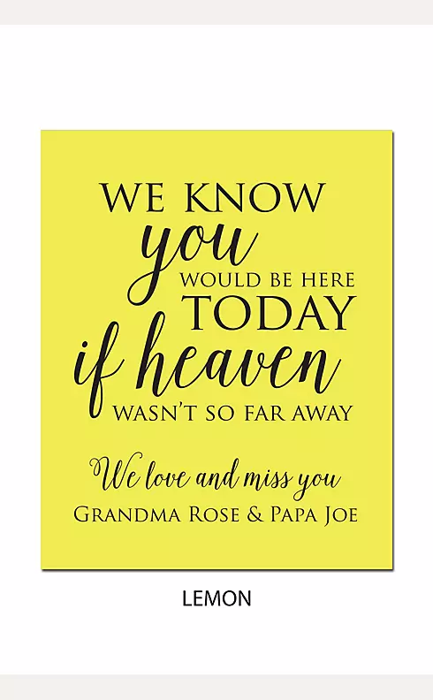 Personalized Wedding Memorial Sign Image 9