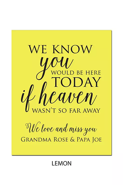 Personalized Wedding Memorial Sign Image 9