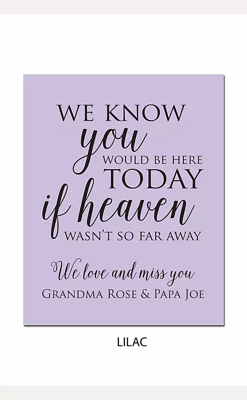 Personalized Wedding Memorial Sign Image 10
