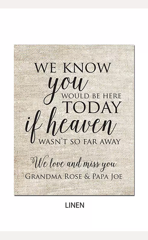 Personalized Wedding Memorial Sign Image 11