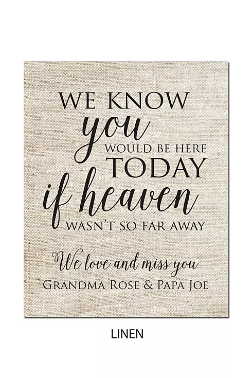 Personalized Wedding Memorial Sign Image 11