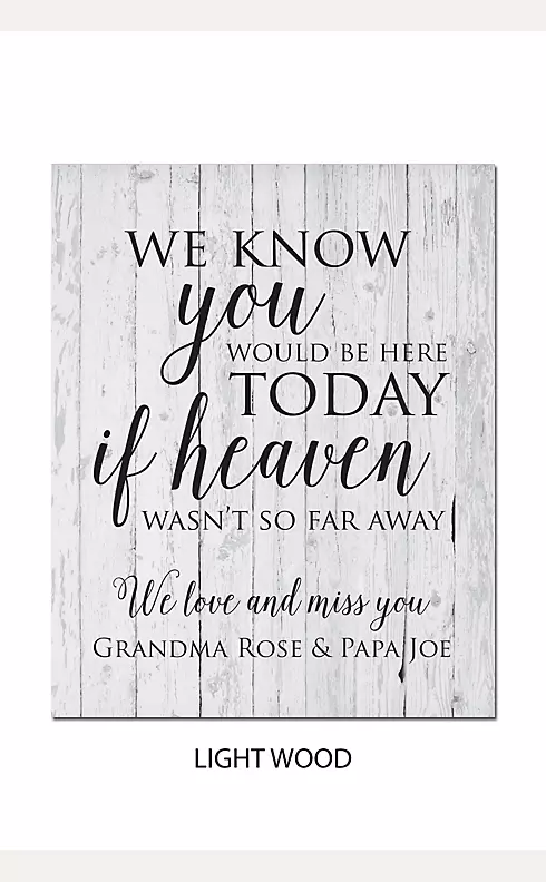 Personalized Wedding Memorial Sign Image 13