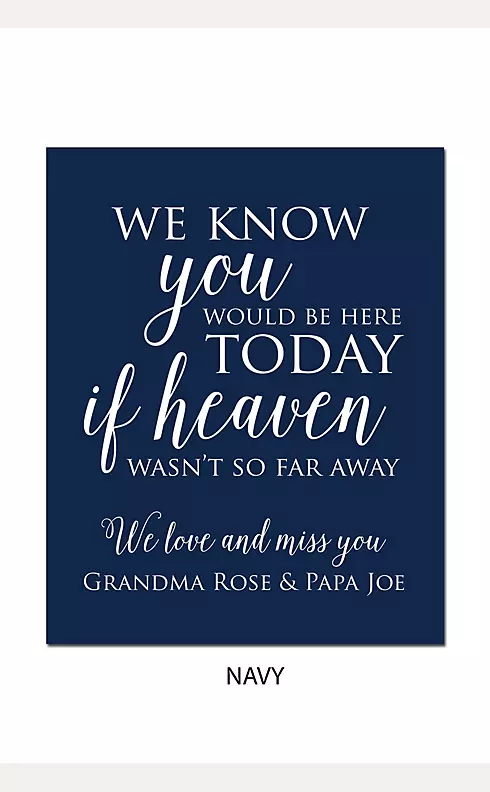 Personalized Wedding Memorial Sign Image 12