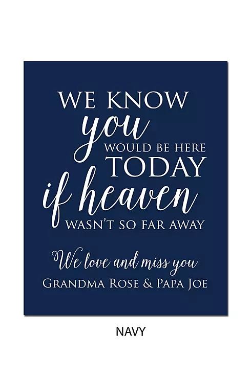 Personalized Wedding Memorial Sign Image 12