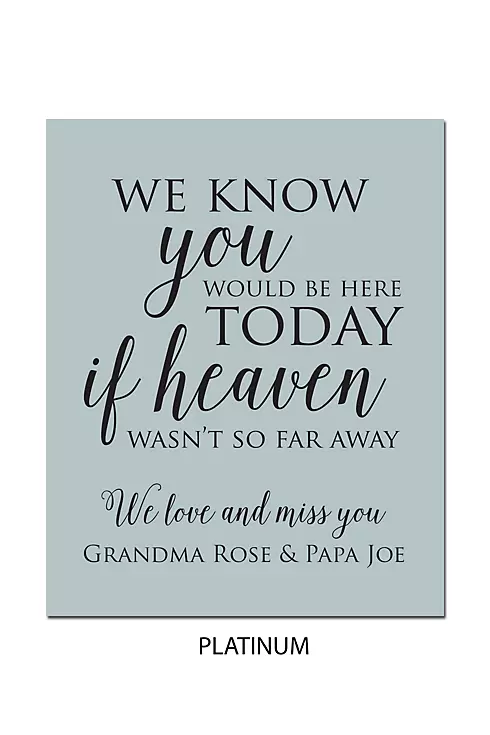 Personalized Wedding Memorial Sign Image 16