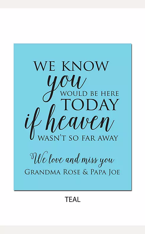 Personalized Wedding Memorial Sign Image 14