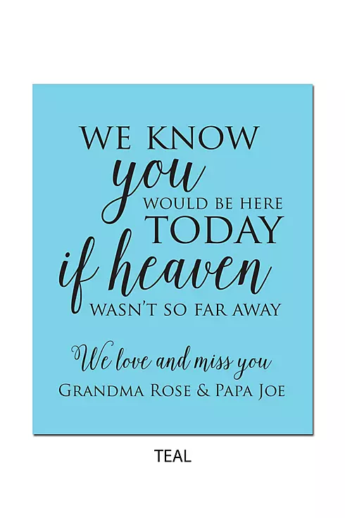 Personalized Wedding Memorial Sign Image 14