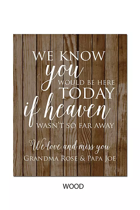 Personalized Wedding Memorial Sign Image 17