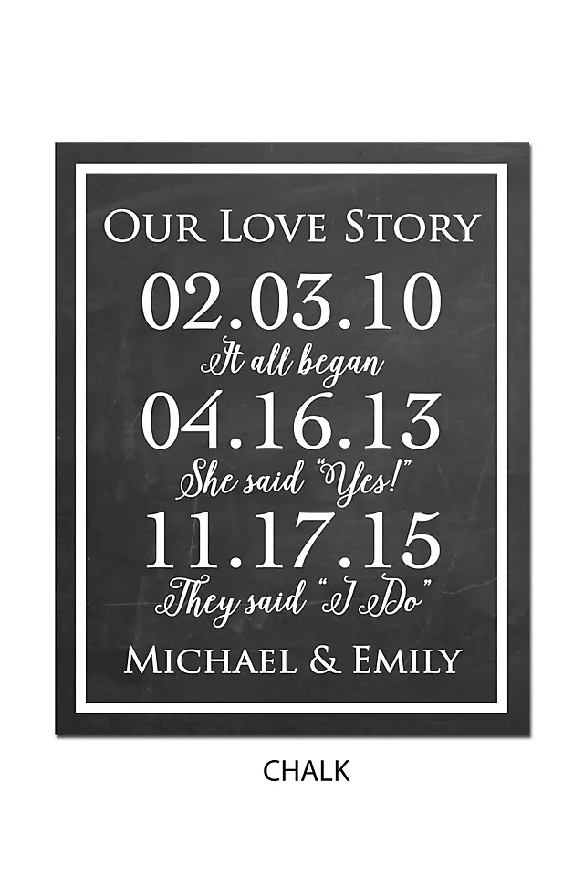 Personalized Our Love Story Special Dates Sign Image 4