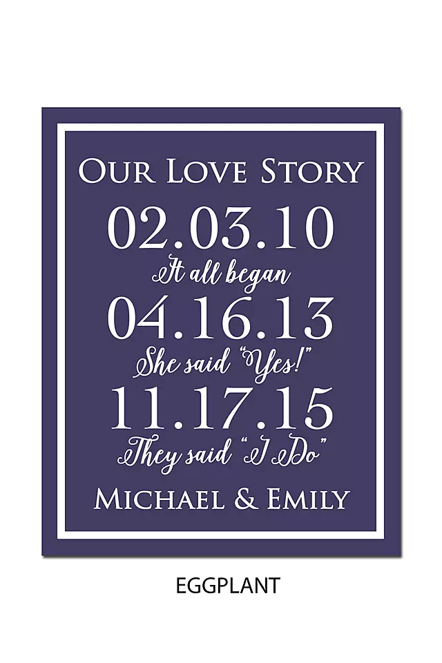 Personalized Our Love Story Special Dates Sign Image 5