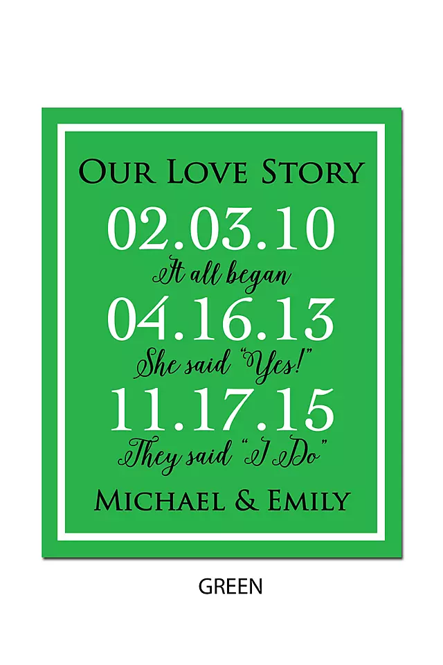 Personalized Our Love Story Special Dates Sign Image 6