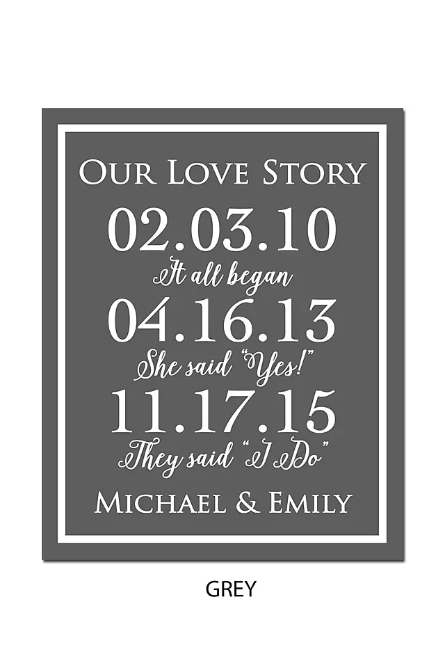 Personalized Our Love Story Special Dates Sign Image 7