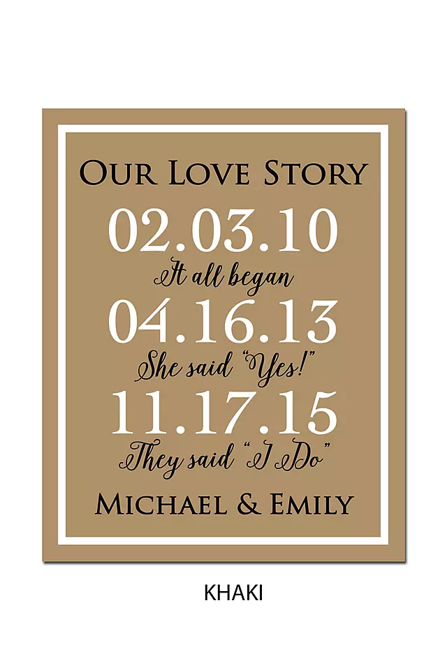 Personalized Our Love Story Special Dates Sign Image 8