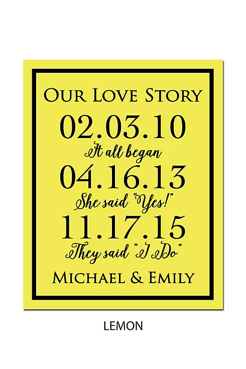Personalized Our Love Story Special Dates Sign Image 9