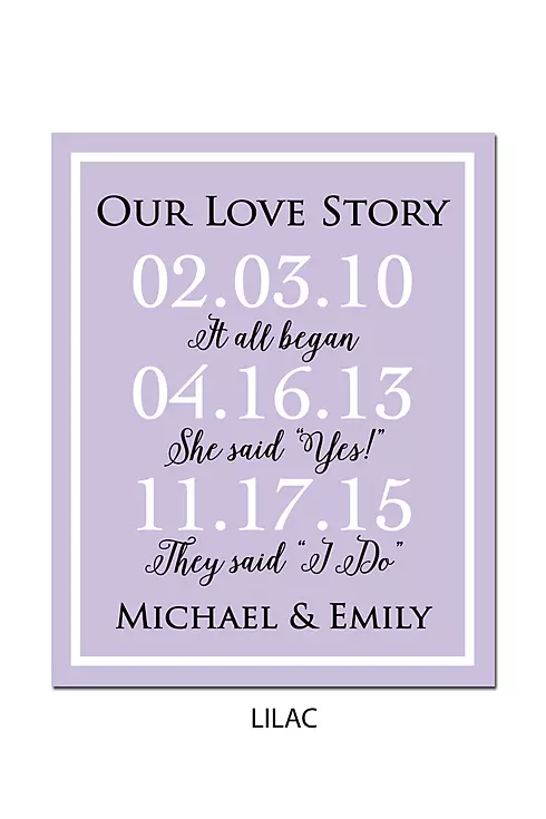 Personalized Our Love Story Special Dates Sign Image 10